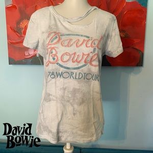 David Bowie size S Small distressed top t-Shirt
